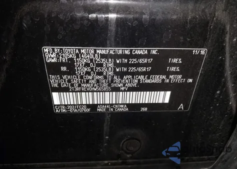 2017 Toyota Rav4 Xle из США, поврежденный, VIN 2T3RFREV0HW565855